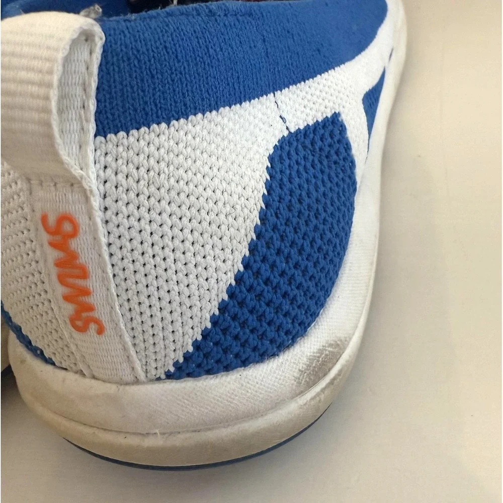 SWIMS‎ Shoes Mens Size 7 White Blue Slip On Mesh Loafers Water Casual Breathable